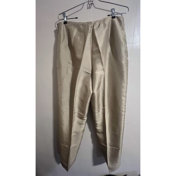 Amanda Smith 100% Silk Jacket W/ 2 Pairs Of 100% Silk Pants Women’s 12 Floral - Picture 8 of 16